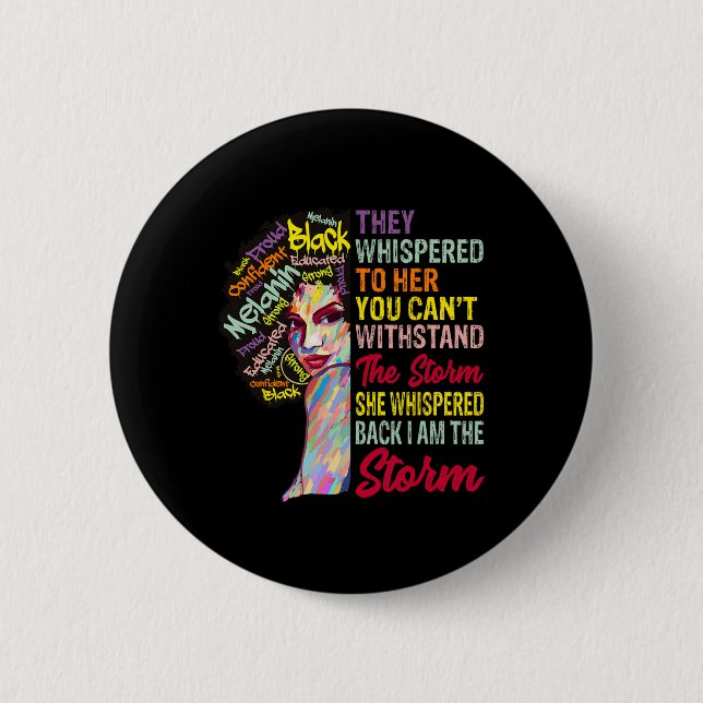 Am stürmischen Frauenmonat 19. Schwarze Geschichte Button (Vorderseite)
