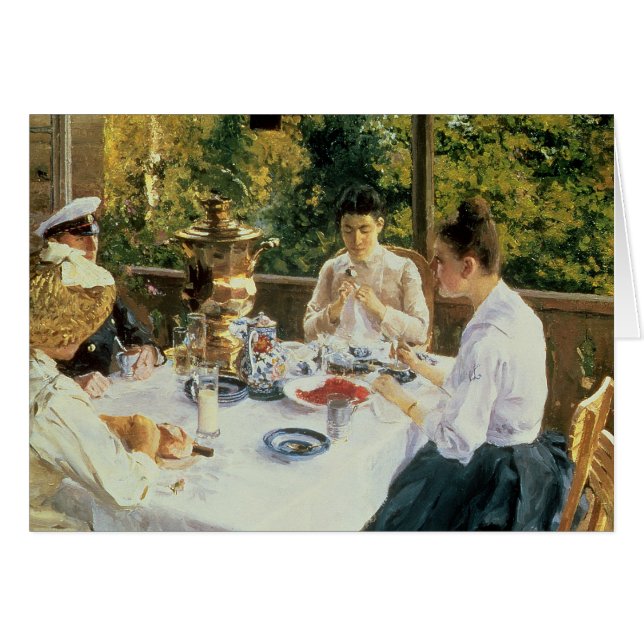 Am Teetisch, 1888 (Vorderseite (Horizontal))