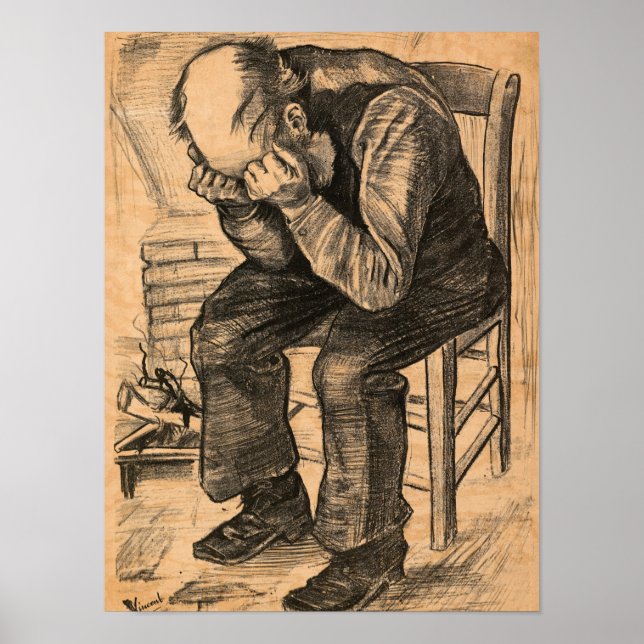 Am Tor der Ewigkeit, 1882 von Vincent van Gogh Poster (Vorne)