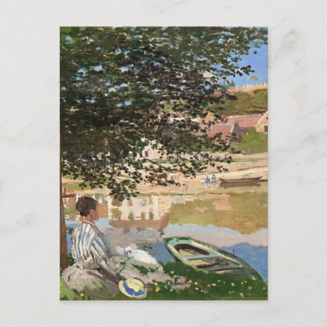 Am Ufer der Seine von Monet Postkarte (Vorderseite)