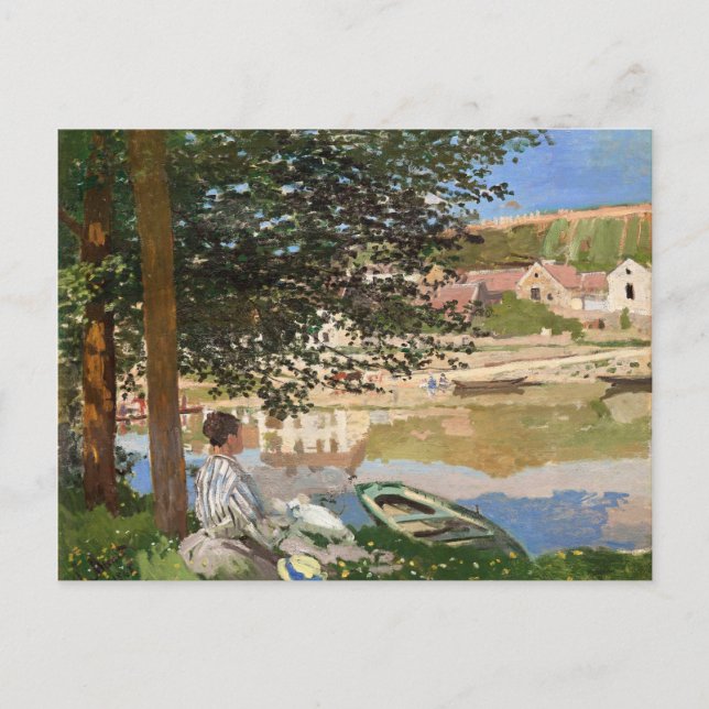 Am Ufer der Seine von Monet Postkarte (Vorderseite)