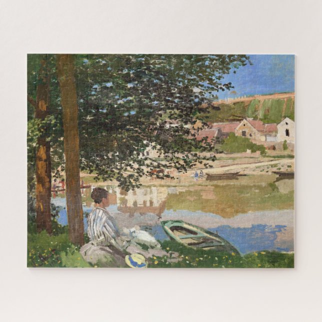 Am Ufer der Seine von Monet Puzzle (Horizontal)