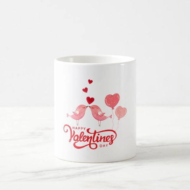 Am Valentinstag fließt die Tasse mit Liebe ❤️ (Mittel)