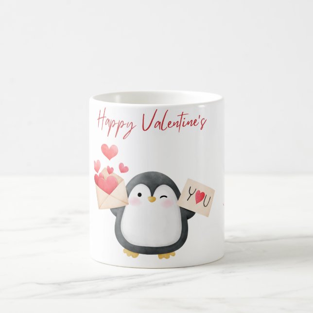Am Valentinstag spisst die Tasse süßes Versprechen (Mittel)