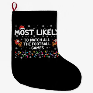 Am Wahrscheinlichsten Alle Fußballspiele Schaut  Großer Weihnachtsstrumpf