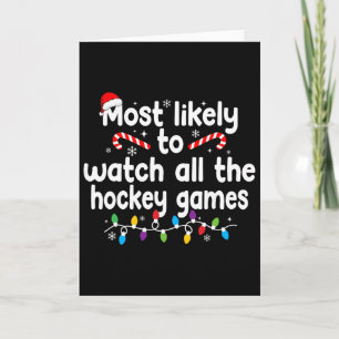 Am Wahrscheinlichsten Alle Hockeyspiele Weihnachte Karte
