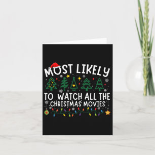 Am wahrscheinlichsten, alle Weihnachtsfilme Match Karte
