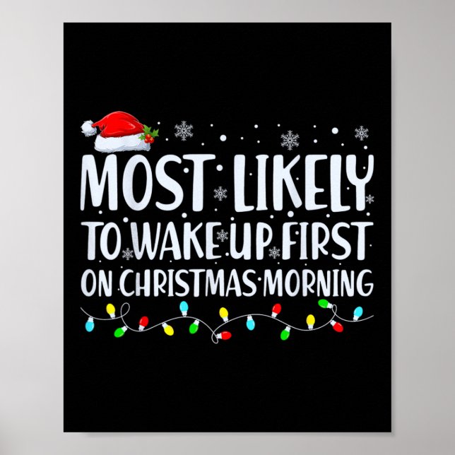 Am Wahrscheinlichsten Am Weihnachtsmorgen Als Erst Poster (Vorne)