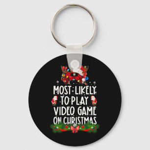 Am Wahrscheinlichsten An Weihnachten Xmas Videospi Schlüsselanhänger