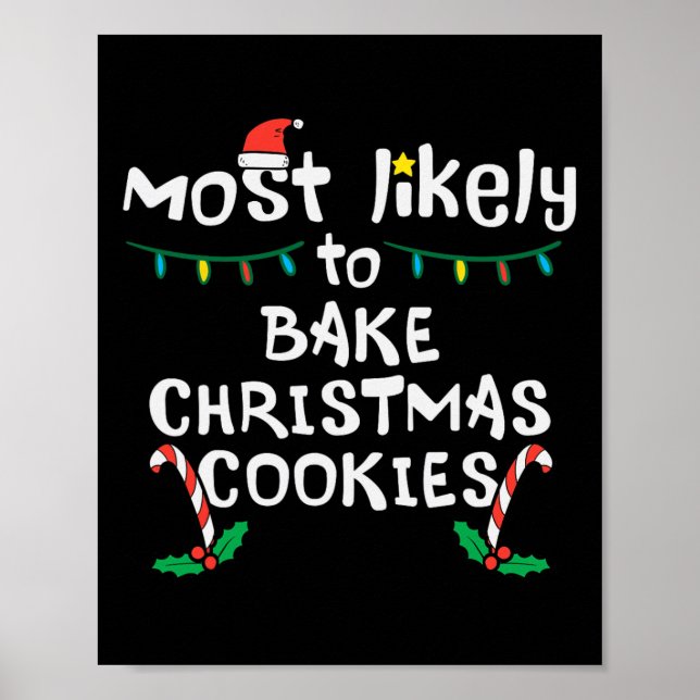 Am wahrscheinlichsten backen Weihnachts-Cookie Xma Poster (Vorne)