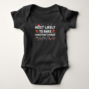 Am wahrscheinlichsten backt Weihnachtskekse Xmas B Baby Strampler