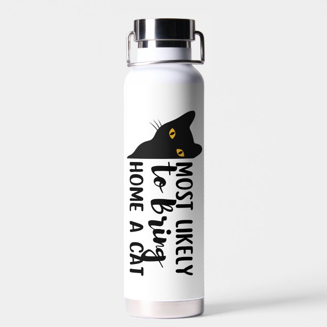 Am wahrscheinlichsten bringt man Zuhause eine Katz Trinkflasche (Rückseite)