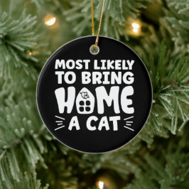 Am wahrscheinlichsten bringt Zuhause eine Katze, l Keramik Ornament