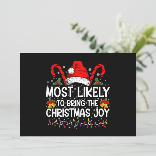 Am wahrscheinlichsten, dass die Weihnachtsfreude p Einladung (Stehend Vorderseite)