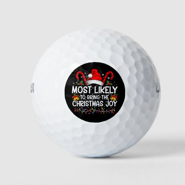 Am wahrscheinlichsten, dass die Weihnachtsfreude p Golfball (Vorderseite)
