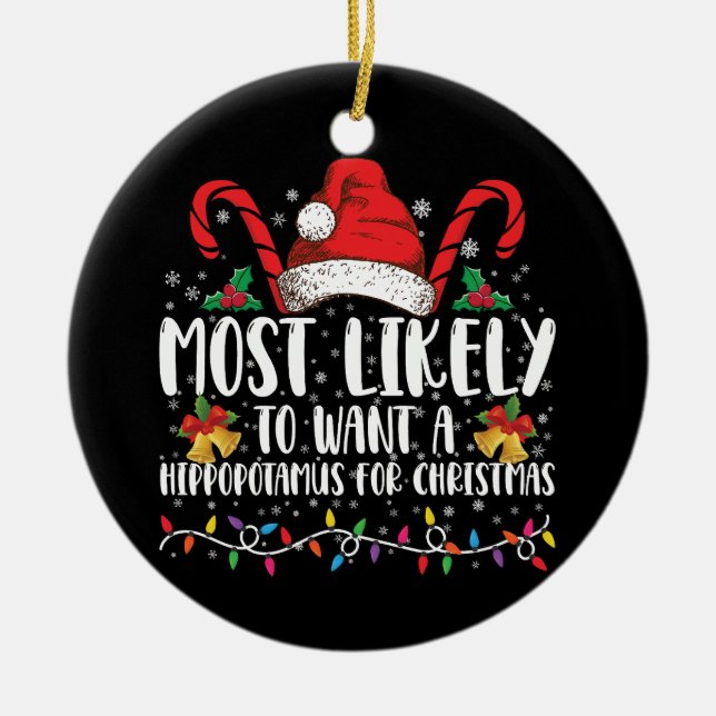 Am wahrscheinlichsten, dass ein Hippopotamus zu We Keramik Ornament (Vorne)