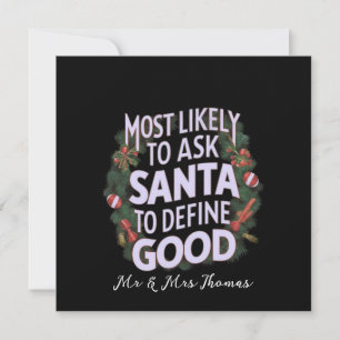 Am Wahrscheinlichsten, dass man den Weihnachtsmann Einladung
