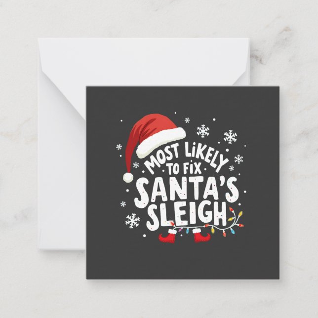 Am wahrscheinlichsten, dass Weihnachten Weihnachts Mitteilungskarte (Vorderseite)