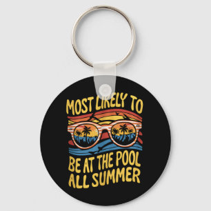 Am wahrscheinlichsten den ganzen Sommer am Pool Gr Schlüsselanhänger