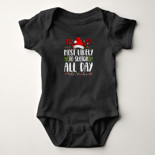 Am Wahrscheinlichsten den ganzen Tag Weihnachten F Baby Strampler