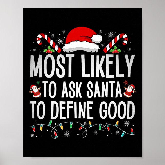 Am wahrscheinlichsten, den Weihnachtsmann Fragen,  Poster (Vorne)