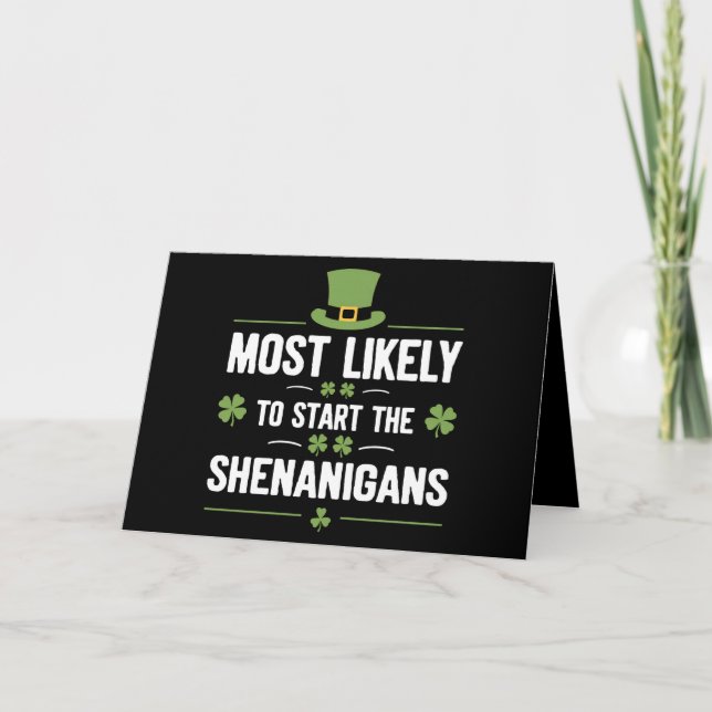 Am wahrscheinlichsten, die Shenanigans St Patrick' Dankeskarte (Vorderseite)