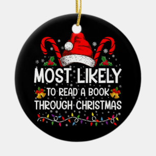 Am Wahrscheinlichsten Ein Buch Durch Weihnachten L Keramik Ornament