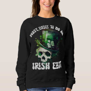 Am wahrscheinlichsten einen irischen Ausgang Skull Sweatshirt