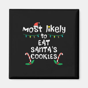 Am wahrscheinlichsten essen Santas Cookie Weihnach Magnet