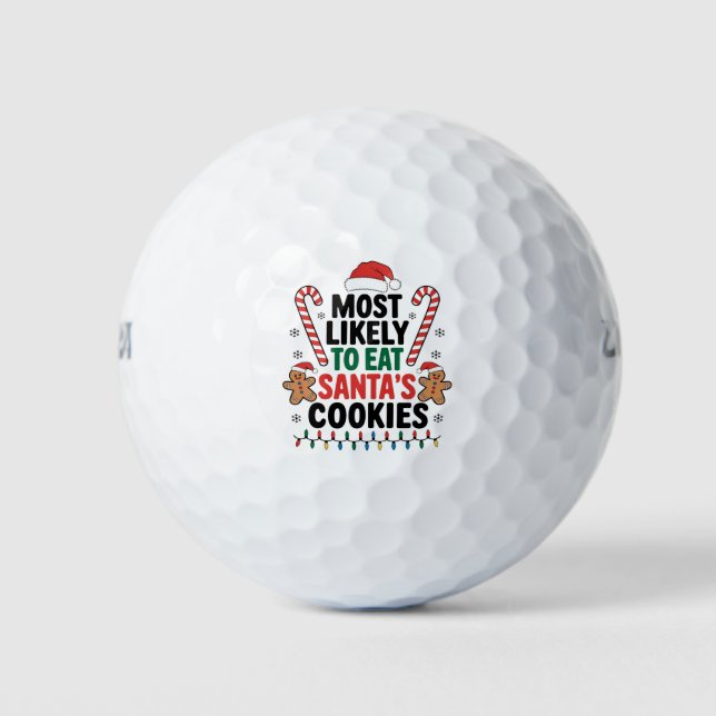 Am wahrscheinlichsten essen Santas Cookies Familie Golfball (Vorderseite)