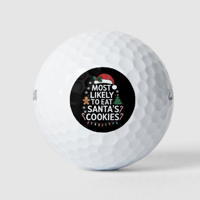 Am wahrscheinlichsten essen Santas Cookies Familie Golfball (Vorderseite)