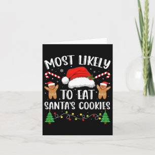 Am wahrscheinlichsten essen Santas Cookies Familie Karte