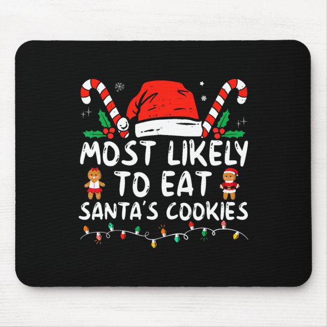 Am wahrscheinlichsten essen Santas Cookies Familie Mousepad (Vorne)