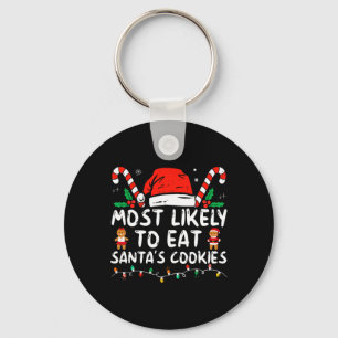 Am wahrscheinlichsten essen Santas Cookies Familie Schlüsselanhänger