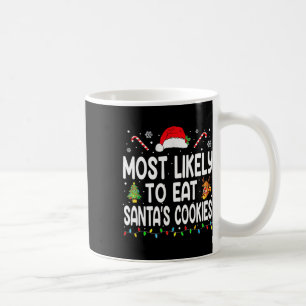 Am wahrscheinlichsten essen Santas Cookies Weihnac Kaffeetasse