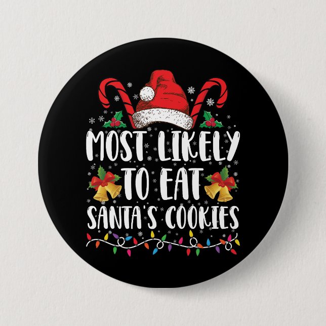 Am wahrscheinlichsten essen Weihnachten des Weihna Button (Vorderseite)