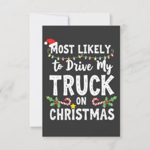 Am wahrscheinlichsten fährt mein LKW zu Weihnachte Dankeskarte