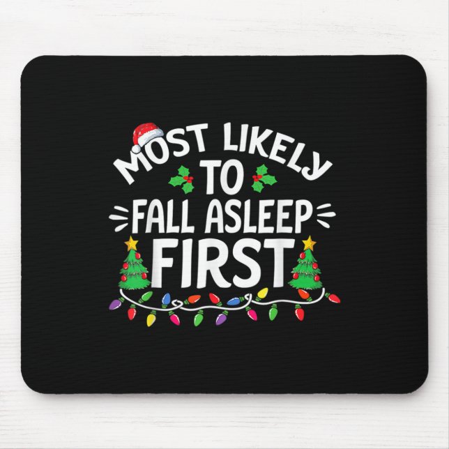 Am wahrscheinlichsten fällt Asleep erste Weihnacht Mousepad (Vorne)