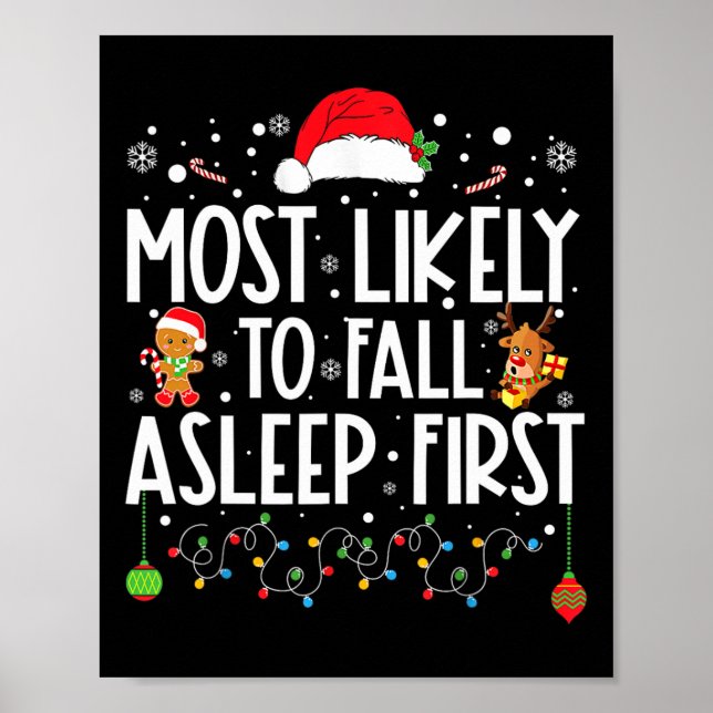 Am wahrscheinlichsten fällt Asleep First Fun Xmas  Poster (Vorne)
