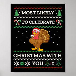 Am wahrscheinlichsten feiert man Weihnachten mit d Poster