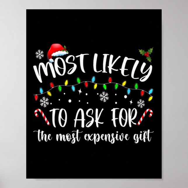 Am wahrscheinlichsten für das teuerste Geschenk Ch Poster (Vorne)