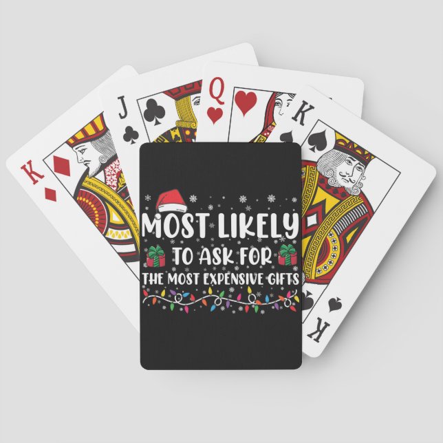 Am wahrscheinlichsten für die teuersten Geschenke  Spielkarten (Rückseite)