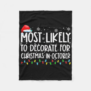 Am Wahrscheinlichsten Für Weihnachten Im Oktober X Fleecedecke