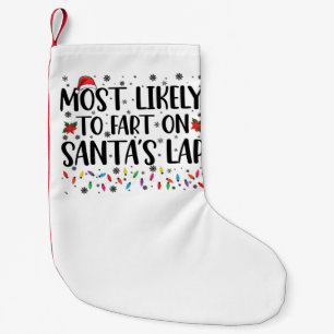 Am wahrscheinlichsten furzt auf dem Schoß von Sant Kleiner Weihnachtsstrumpf