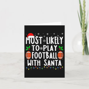 Am wahrscheinlichsten Fußball mit Santa Family Chr Karte