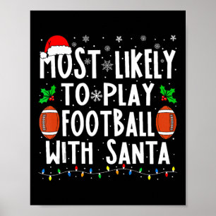 Am wahrscheinlichsten Fußball mit Santa Family Chr Poster