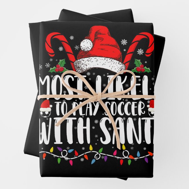 Am wahrscheinlichsten Fußball spielen mit Weihnach Geschenkpapier Set (Beispiel)