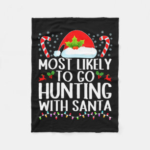 Am wahrscheinlichsten geht die Jagd mit Santa Hunt Fleecedecke