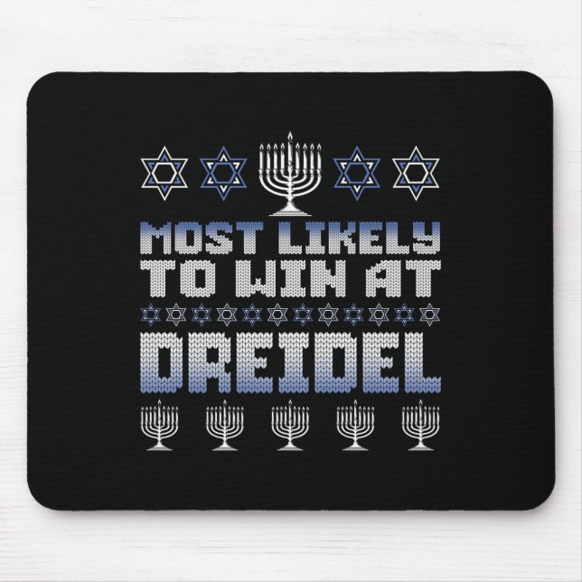 Am wahrscheinlichsten gewinnt man bei Dreidel Funn Mousepad (Vorne)
