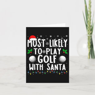 Am Wahrscheinlichsten Golf Mit Santa Family Christ Karte